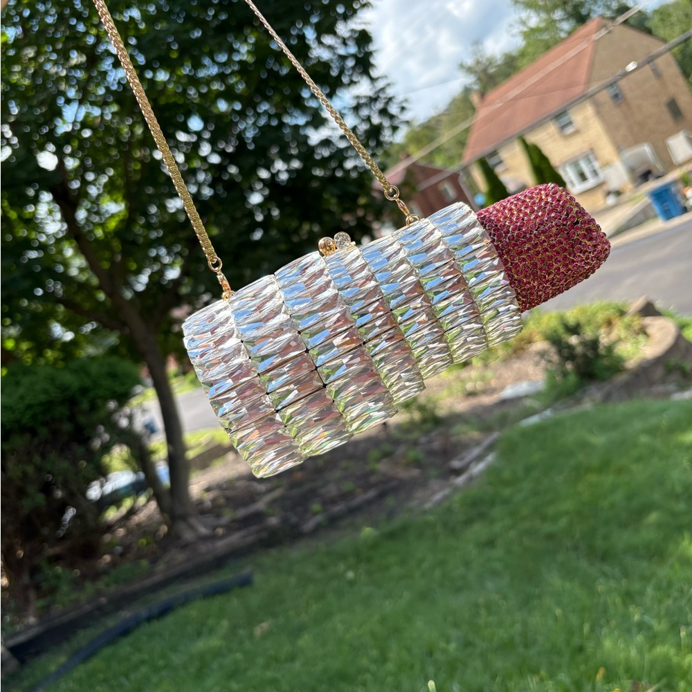 Lipstick Rhinestone purse
